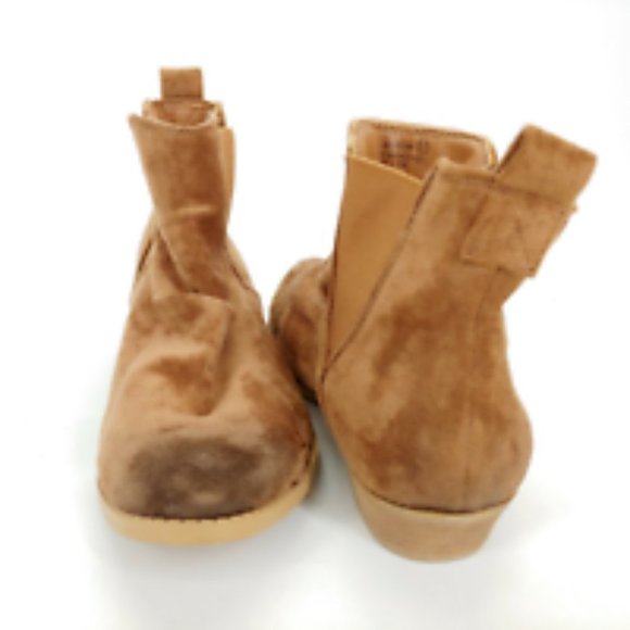 Very G Womens Ankle Boots Booties Brown Cuban Heel Almond Toe Pull On 6.5 - Picture 3 of 11